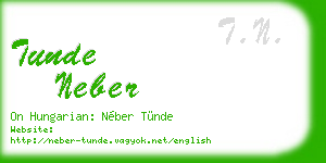 tunde neber business card